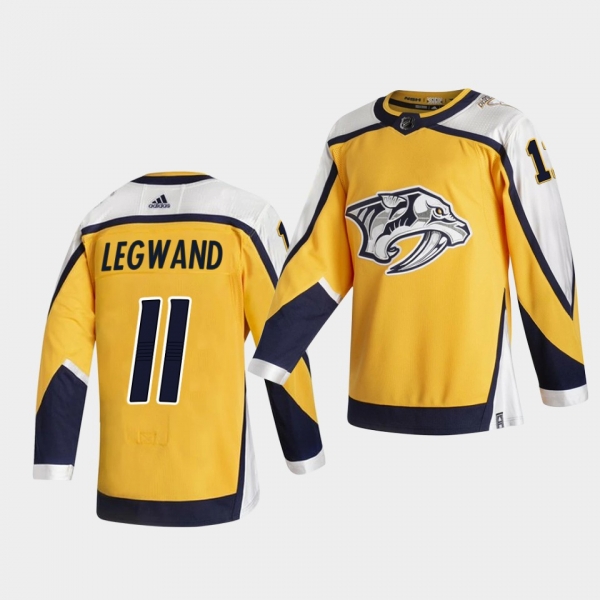 Nashville Predators 2021 Reverse Retro David Legwand Gold Special Edition Authentic Jersey