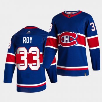 Montreal Canadiens 2021 Reverse Retro Patrick Roy Royal Special Edition Authentic Jersey