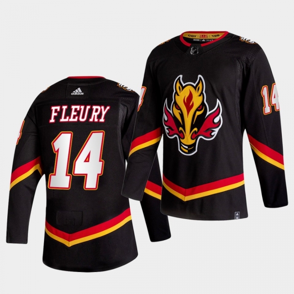 Calgary Flames 2021 Reverse Retro Theoren Fleury Black Special Edition Authentic Jersey