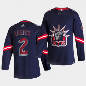 New York Rangers 2021 Reverse Retro Brian Leetch Navy Special Edition Authentic Jersey