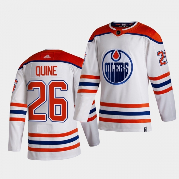 Edmonton Oilers 2021 Reverse Retro Alan Quine White Special Edition Authentic Jersey