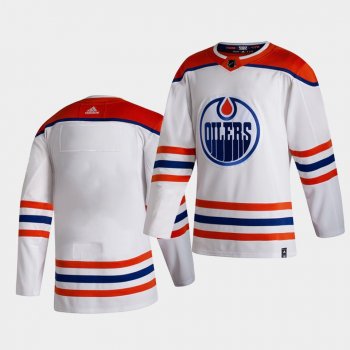 Edmonton Oilers 2021 Reverse Retro Blank Blue Special Edition Authentic Jersey