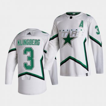 Dallas Stars 2021 Reverse Retro John Klingberg White Special Edition Authentic Jersey