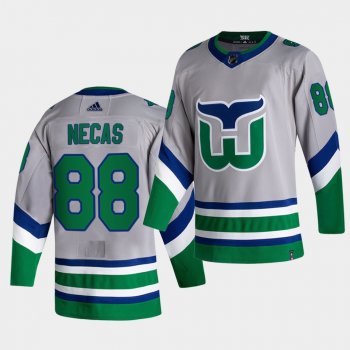 Carolina Hurricanes 2021 Reverse Retro Martin Necas Green Special Edition Authentic Jersey