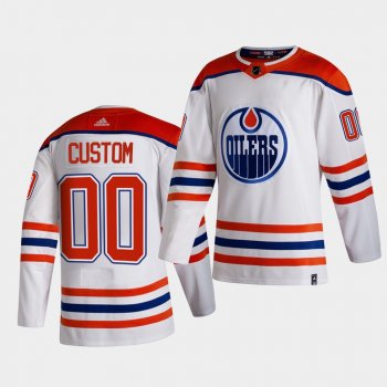 Edmonton Oilers 2021 Reverse Retro Custom White Special Edition Authentic Jersey