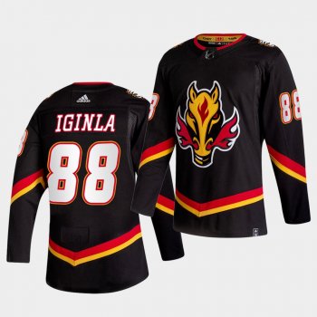 Calgary Flames 2021 Reverse Retro Jarome Iginla Black Special Edition Authentic Jersey