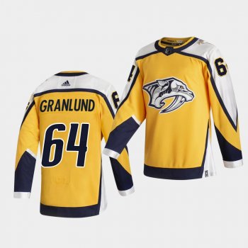 Nashville Predators 2021 Reverse Retro Mikael Granlund Gold Special Edition Authentic Jersey