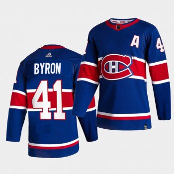 Montreal Canadiens 2021 Reverse Retro Paul Byron Royal Special Edition Authentic Jersey