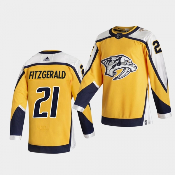 Nashville Predators 2021 Reverse Retro Nick Cousins Gold Special Edition Authentic Jersey