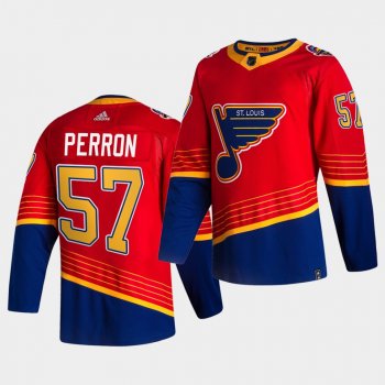 St. Louis Blues 2021 Reverse Retro David Perron Red Special Edition Authentic Jersey