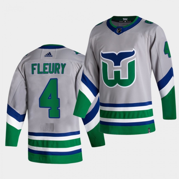 Carolina Hurricanes 2021 Reverse Retro Haydn Fleury Green Special Edition Authentic Jersey