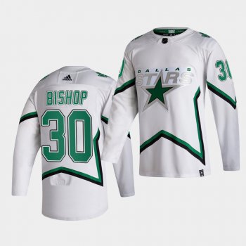 Dallas Stars 2021 Reverse Retro Ben Bishop White Special Edition Authentic Jersey