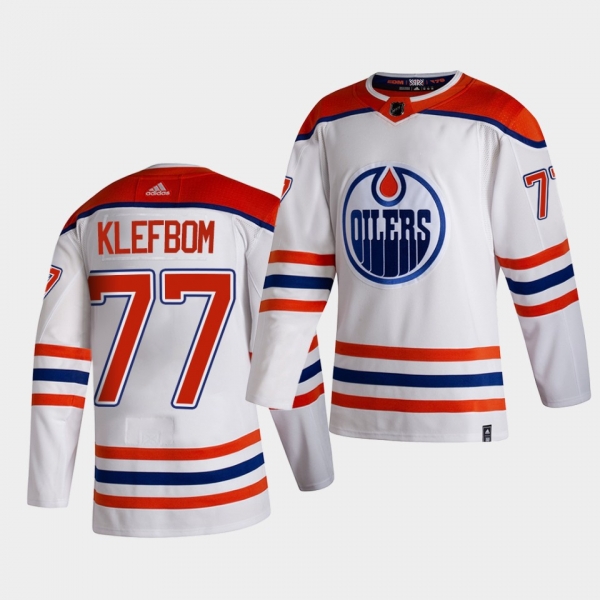 Edmonton Oilers 2021 Reverse Retro Oscar Klefbom White Special Edition Authentic Jersey