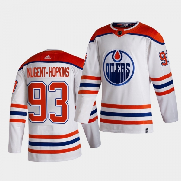 Edmonton Oilers 2021 Reverse Retro Ryan Nugent-Hopkins White Special Edition Authentic Jersey