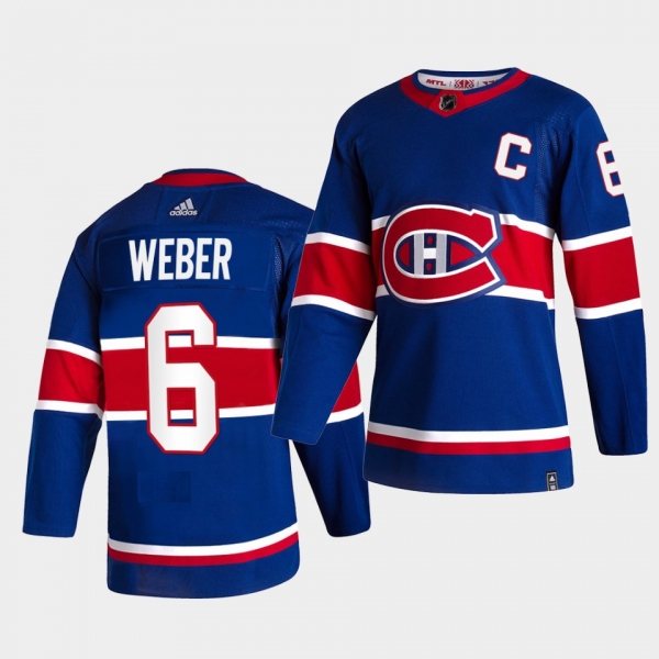 Montreal Canadiens 2021 Reverse Retro Shea Weber Royal Special Edition Authentic Jersey