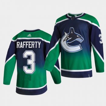 Vancouver Canucks 2021 Reverse Retro Brogan Rafferty Green Special Edition Authentic Jersey