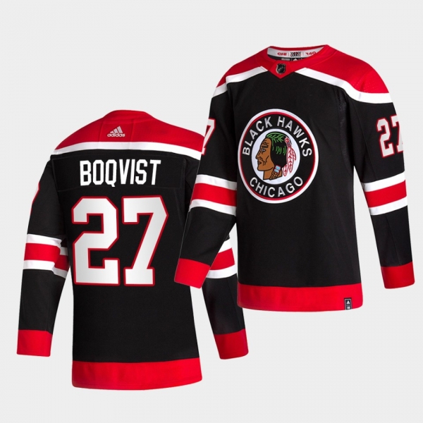 Chicago Blackhawks 2021 Reverse Retro Adam Boqvist Black Special Edition Authentic Jersey