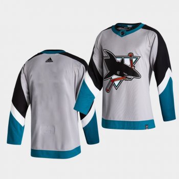 San Jose Sharks 2021 Reverse Retro Blank Gray Special Edition Authentic Jersey