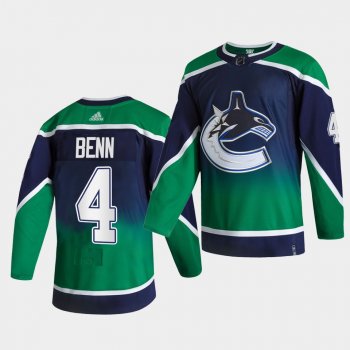 Vancouver Canucks 2021 Reverse Retro Jordie benn Green Special Edition Authentic Jersey