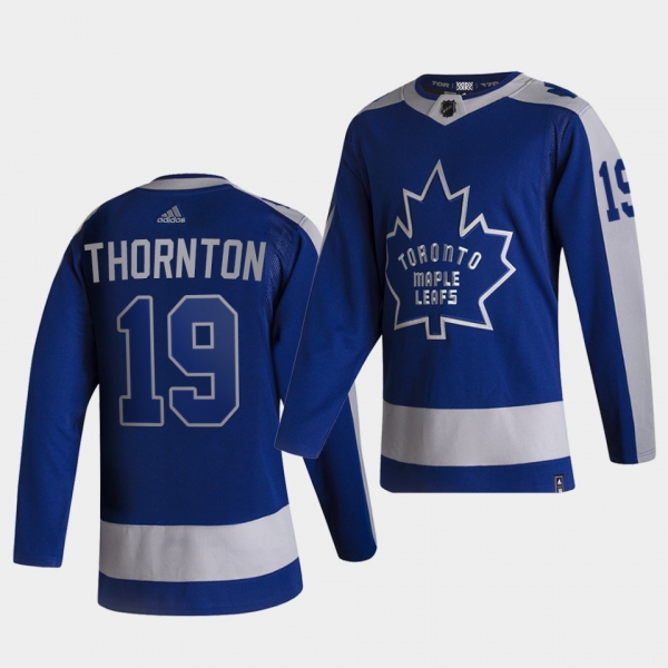 Toronto Maple Leafs 2021 Reverse Retro Joe Thornton Blue Special Edition Authentic Jersey