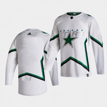 Dallas Stars 2021 Reverse Retro Blank White Special Edition Authentic Jersey