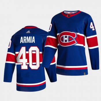 Montreal Canadiens 2021 Reverse Retro Joel Armia Royal Special Edition Authentic Jersey