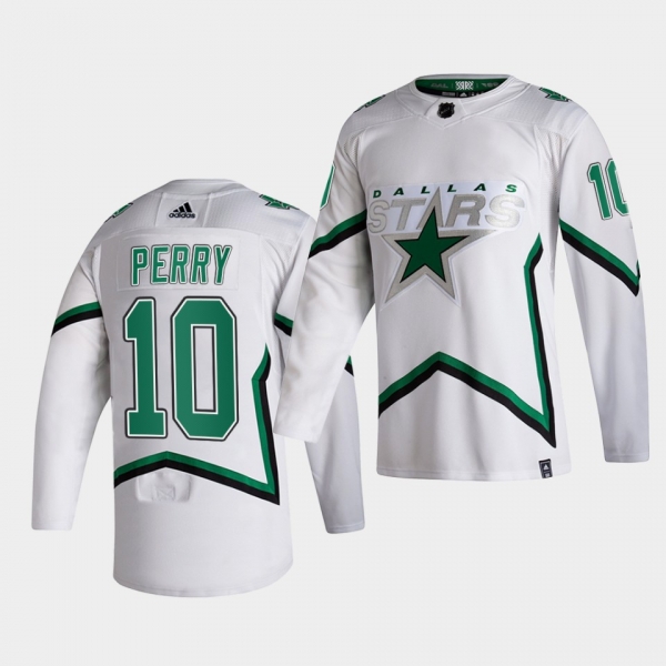 Dallas Stars 2021 Reverse Retro Corey Perry White Special Edition Authentic Jersey