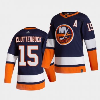 New York Islanders 2021 Reverse Retro cal clutterbuck Navy Special Edition Authentic Jersey