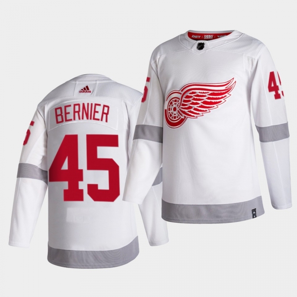 Detroit Red Wings 2021 Reverse Retro jonathan bernier White Special Edition Authentic Jersey