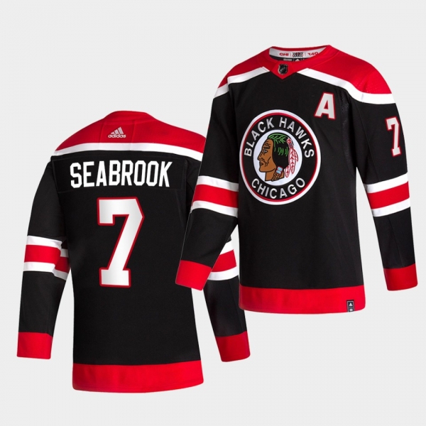 Chicago Blackhawks 2021 Reverse Retro Brent Seabrook Black Special Edition Authentic Jersey