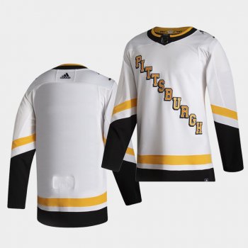 Pittsburgh Penguins 2021 Reverse Retro Blank White Special Edition Authentic Jersey