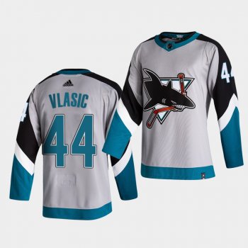 San Jose Sharks 2021 Reverse Retro Marc-edouard Vlasic Grey Special Edition Authentic Jersey