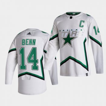 Dallas Stars 2021 Reverse Retro Jamie Benn White Special Edition Authentic Jersey