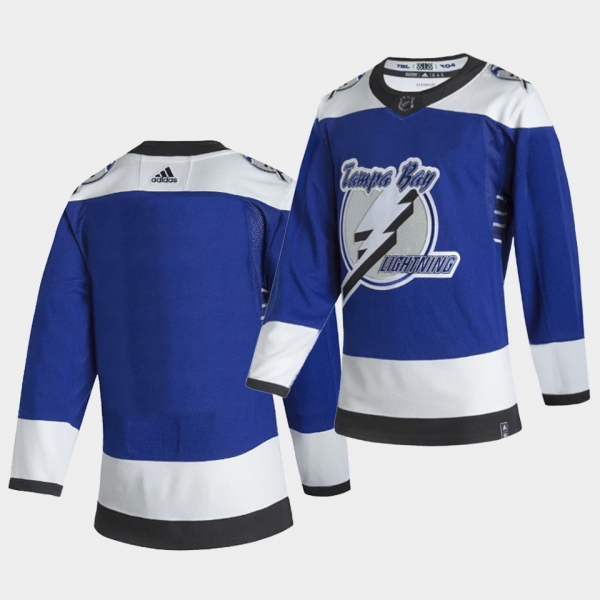 Tampa Bay Lightning 2021 Reverse Retro Blank Blue Special Edition Authentic Jersey