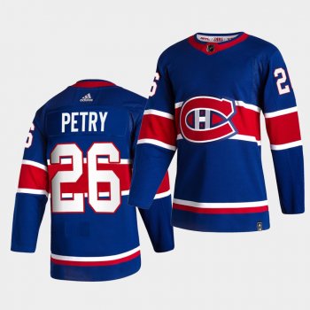 Montreal Canadiens 2021 Reverse Retro Jeff Petry Royal Special Edition Authentic Jersey