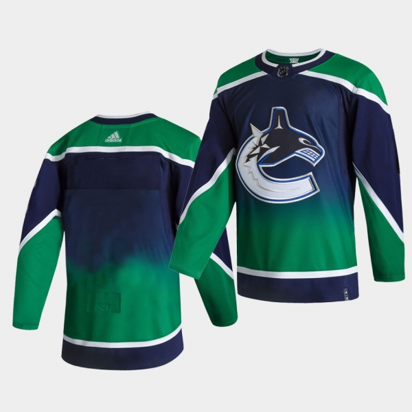 Vancouver Canucks 2021 Reverse Retro Blank Blue Special Edition Authentic Jersey