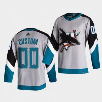 San Jose Sharks 2021 Reverse Retro Custom Grey Special Edition Authentic Jersey