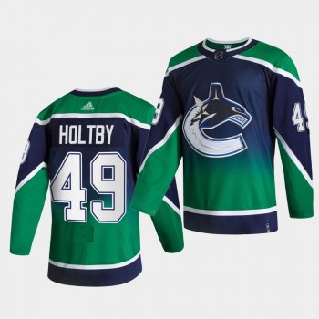 Vancouver Canucks 2021 Reverse Retro Braden Holtby Green Special Edition Authentic Jersey