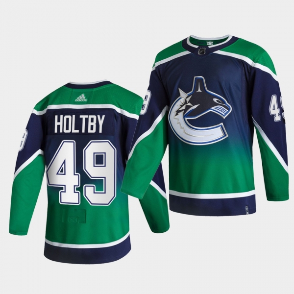 Vancouver Canucks 2021 Reverse Retro Braden Holtby Green Special Edition Authentic Jersey