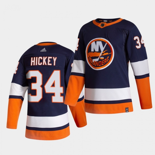 New York Islanders 2021 Reverse Retro Thomas Hickey Navy Special Edition Authentic Jersey