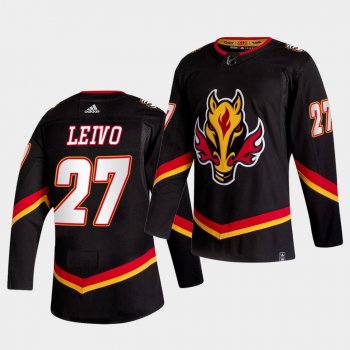 Calgary Flames 2021 Reverse Retro Josh Leivo Black Special Edition Authentic Jersey