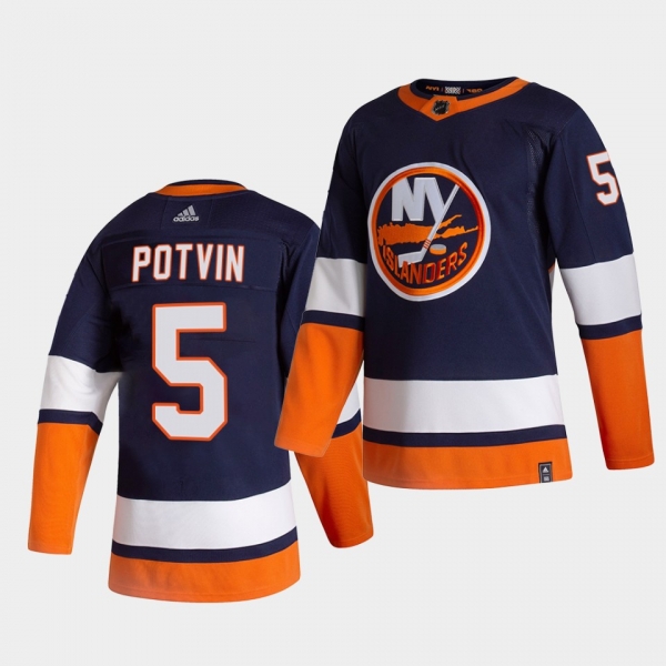 New York Islanders 2021 Reverse Retro Denis Potvin Navy Special Edition Authentic Jersey