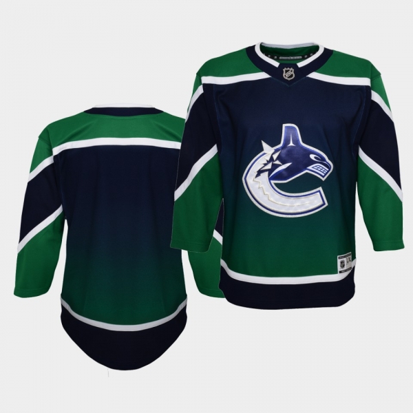 Youth Blank Vancouver Canucks 2021 Reverse Retro Blue Special Edition Jersey