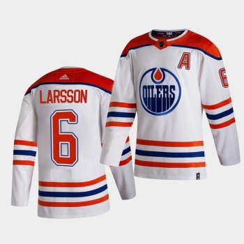 Edmonton Oilers 2021 Reverse Retro Adam Larsson White Special Edition Authentic Jersey