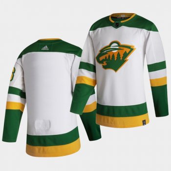 Minnesota Wild 2021 Reverse Retro Blank White Special Edition Authentic Jersey