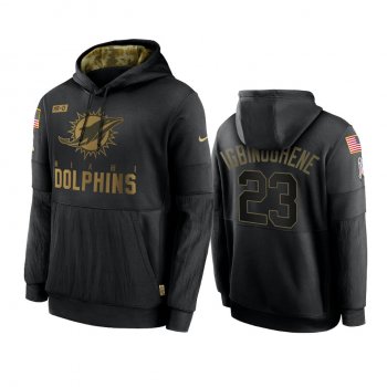 Miami Dolphins Noah Igbinoghene Black 2020 Salute To Service Sideline Performance Pullover Hoodie