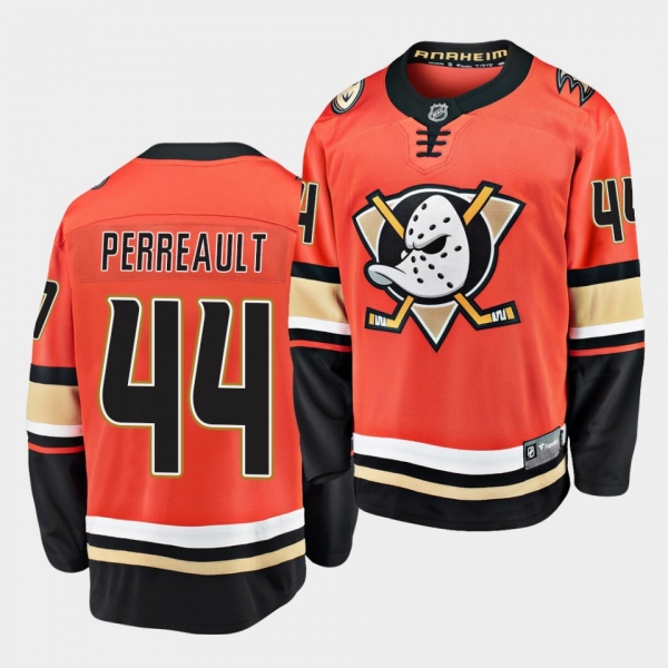 Jacob Perreault Anaheim Ducks 2020 NHL Draft Orange Alternate Premier Men Jersey