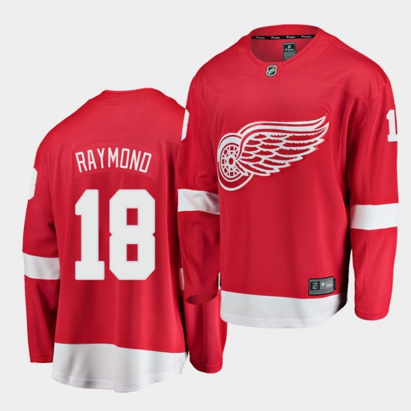 Lucas Raymond Detroit Red Wings 2020 NHL Draft Red Home Men Jersey