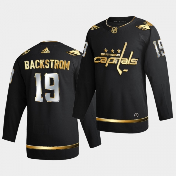 Washington Capitals Nicklas Backstrom 2020-21 Golden Edition Limited Authentic Black Jersey