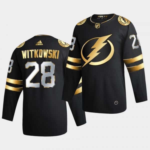 Tampa Bay Lightning Luke Witkowski 2020-21 Authentic Golden Limited Edition Black Jersey